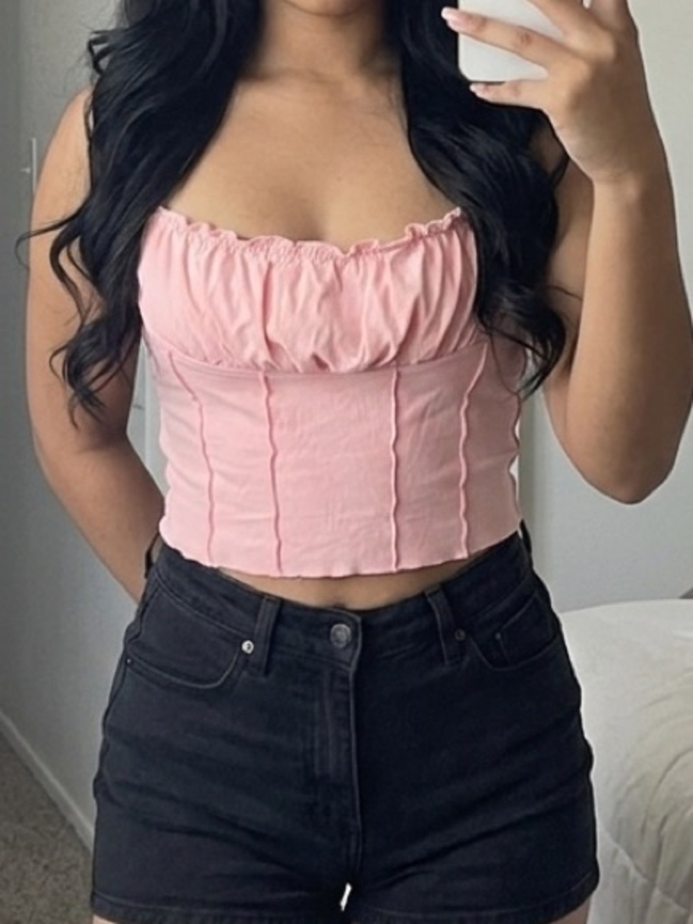 SHEIN Pink Ruffled Top - Picture 2 of 4